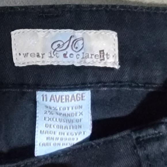 So Wear It Declare It Women's Black Flared Leg Jeans Size 11 Average - Picture 3 of 3